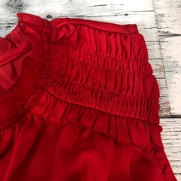 Skies are Blue Tie Bow Red Sleeveless Top NWT Medium - Picture 5 of 11